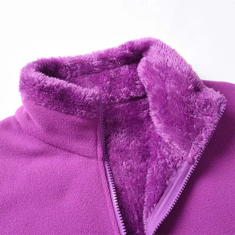 Thick Fleece jacket women\'s autumn winter outdoor polar fleece thermal coat Camping Hiking Jacket female Mountaineering clothes