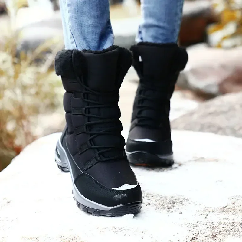 YBQJOO Damenstiefel Winter Boots Black 4