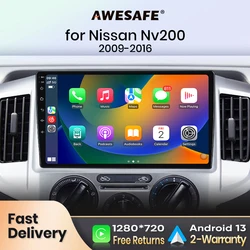Awesafe Px9 Autoradio Voor Nissan Nv200 2009-2016 Draadloos Carplay Scherm Android Auto Stereo Gps Navi Fm Rds Bt Swc