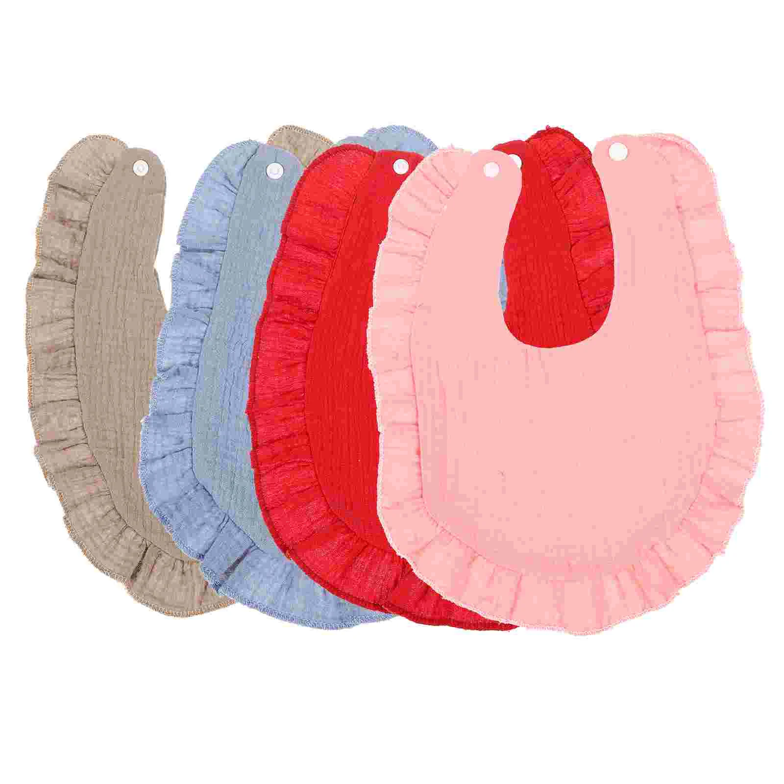 4 Pcs Baby Bib Bibs for Toddler Feeding Newborn Drooling Anti-spitting Milk Boy Saliva Towel Girl