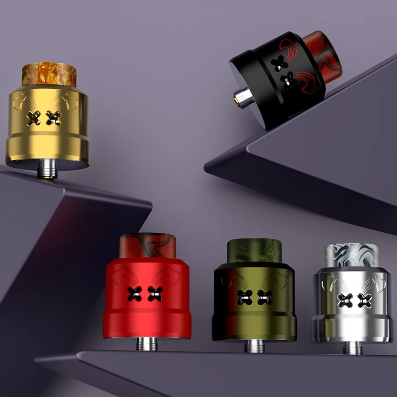 Original Hellvape Dead Rabbit Max RDA Vape Tank Dual Coil 28mm 7ml capacity With 0.2ohm Ni80 Coil DIY Atomizer E-cigarettes