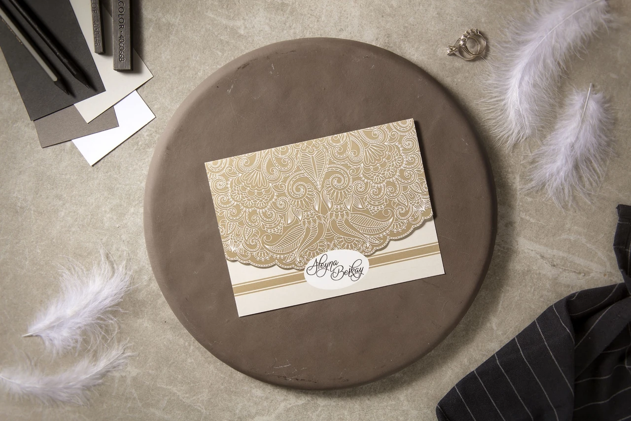 50 pcs Customizable, Luxury Ivory Wedding Invitation Card, Baby Shower Cards and Wish Cards, Save the Date IKL7077