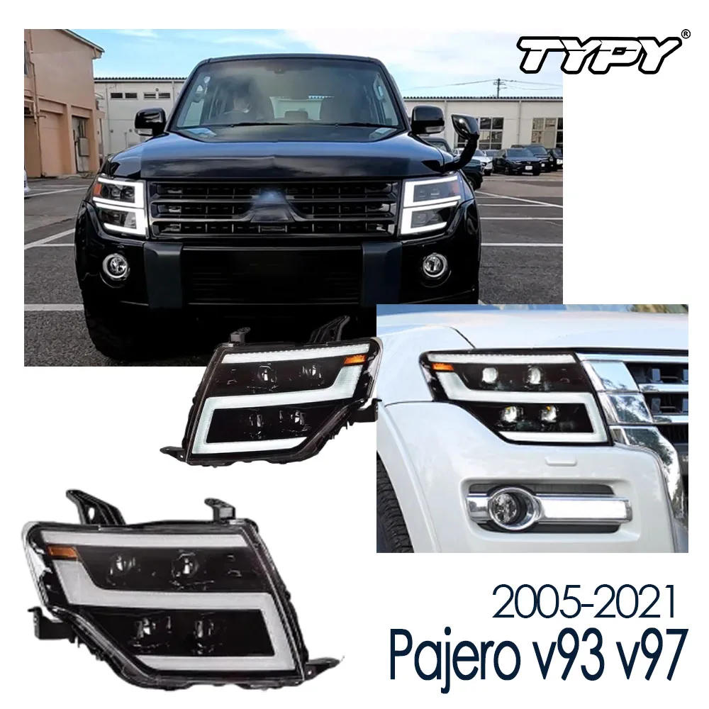 

Стайлинг автомобиля для Pajero v93 v97, фара 2005-2021, светодиодная фара проектора, дневные ходовые огни, автомобильные аксессуары