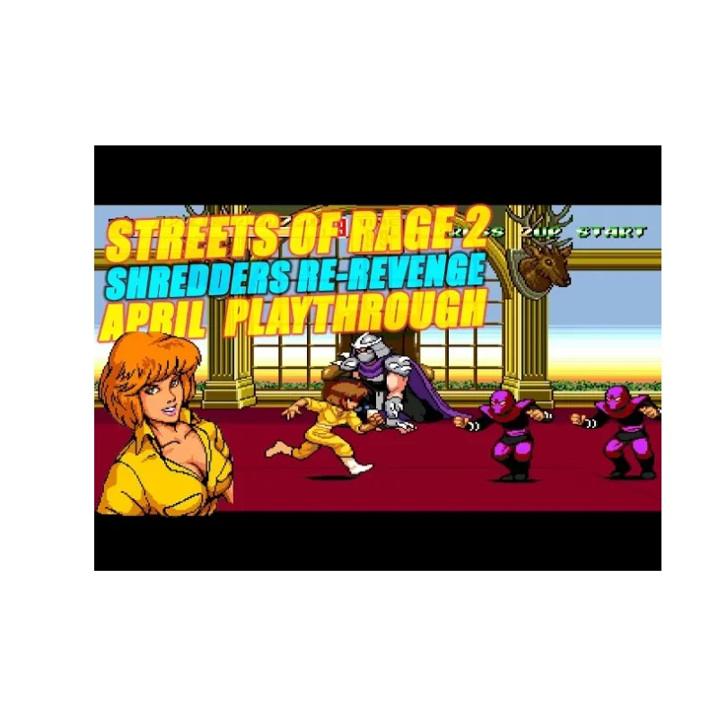 بطاقة الألعاب SOR2 Shredder's Revenge 16Bit لـ Mega Drive Genesis #5