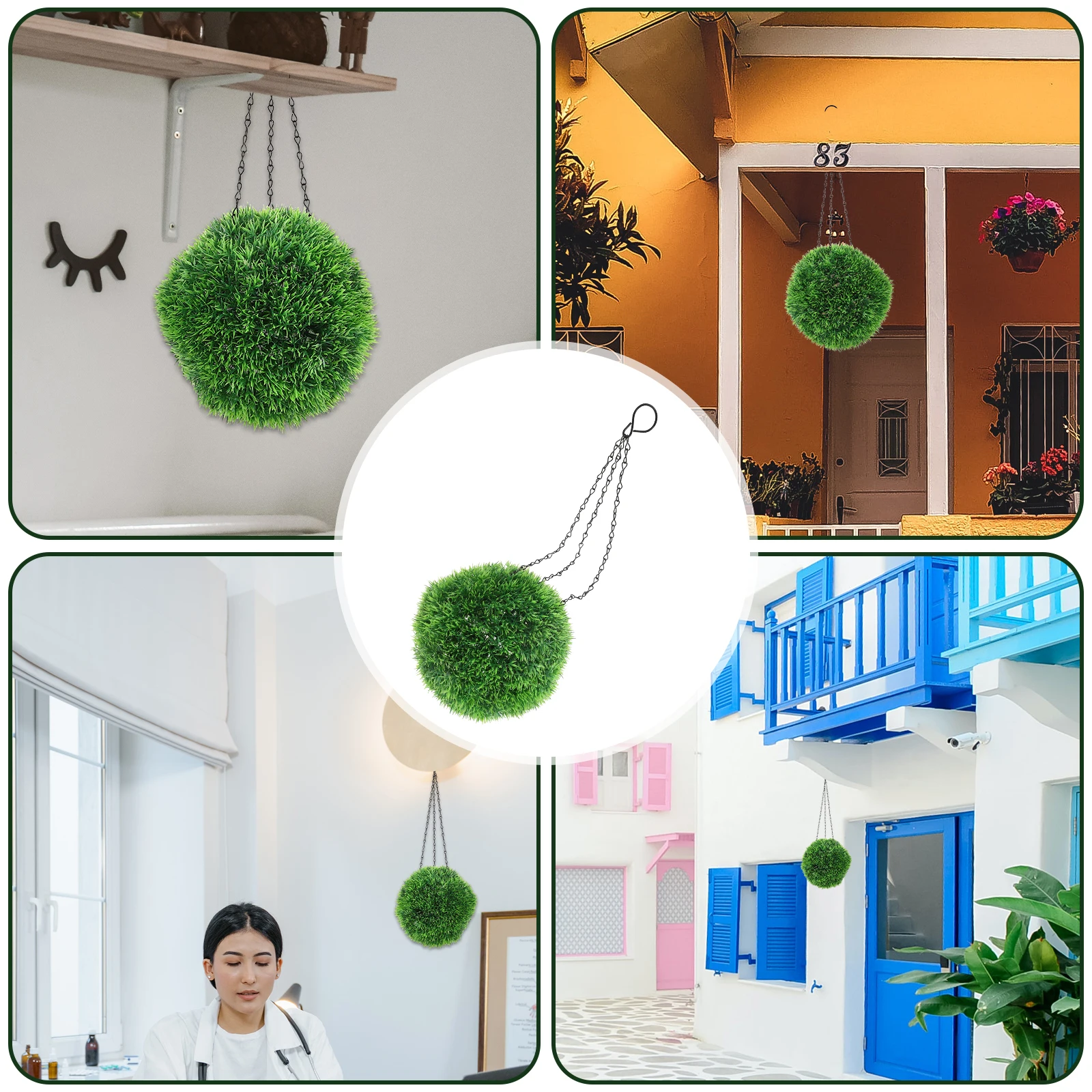 

Simulated Grass Ball Decoration Wedding Hanging Fake Plants Garden Globes Balls Indoor Topiary Artificial Plastic