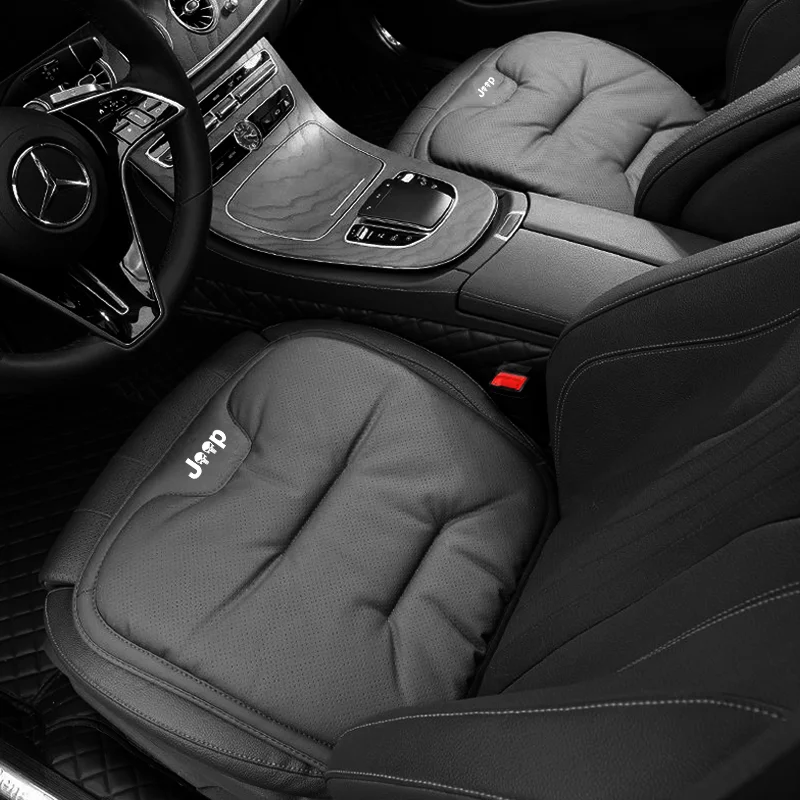 3D Leather Car Seat Cover For Jeep Renegade Compass Wrangler JK JL Grand Cherokee Thicken Soft Auto Seat Cushion Car Chair Pad