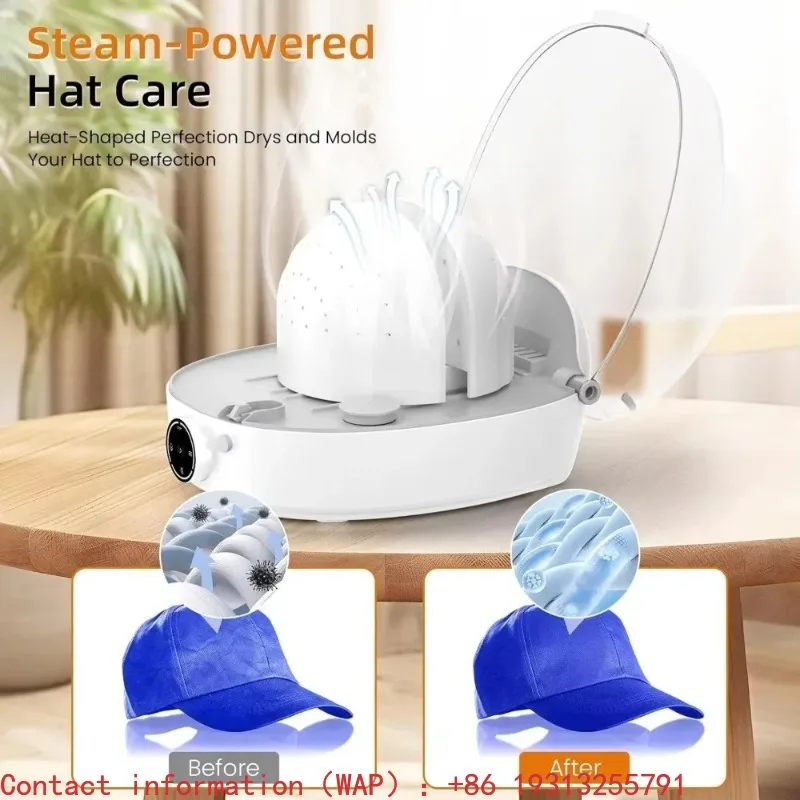

Automatic Hat Cleaner, Hat Care Machine Steam Cleaning & Ironing & Drying Bucket Caps Baseball Caps, Restore Malformed Caps