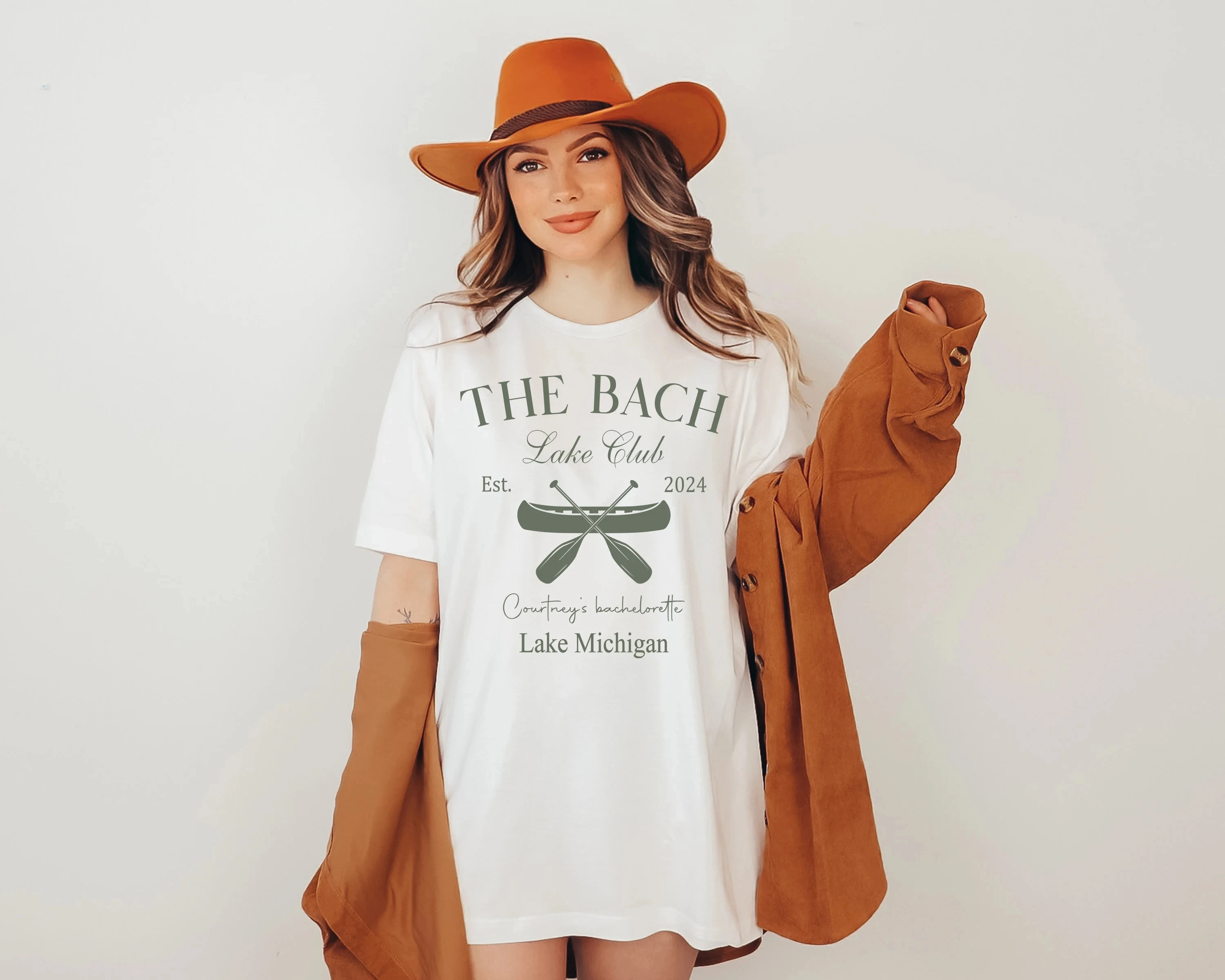 Dames Plus Size Lake Vrijgezellenfeest T-shirt Puur katoen Ademend Modieus en veelzijdig Unisex Street chic Oversized