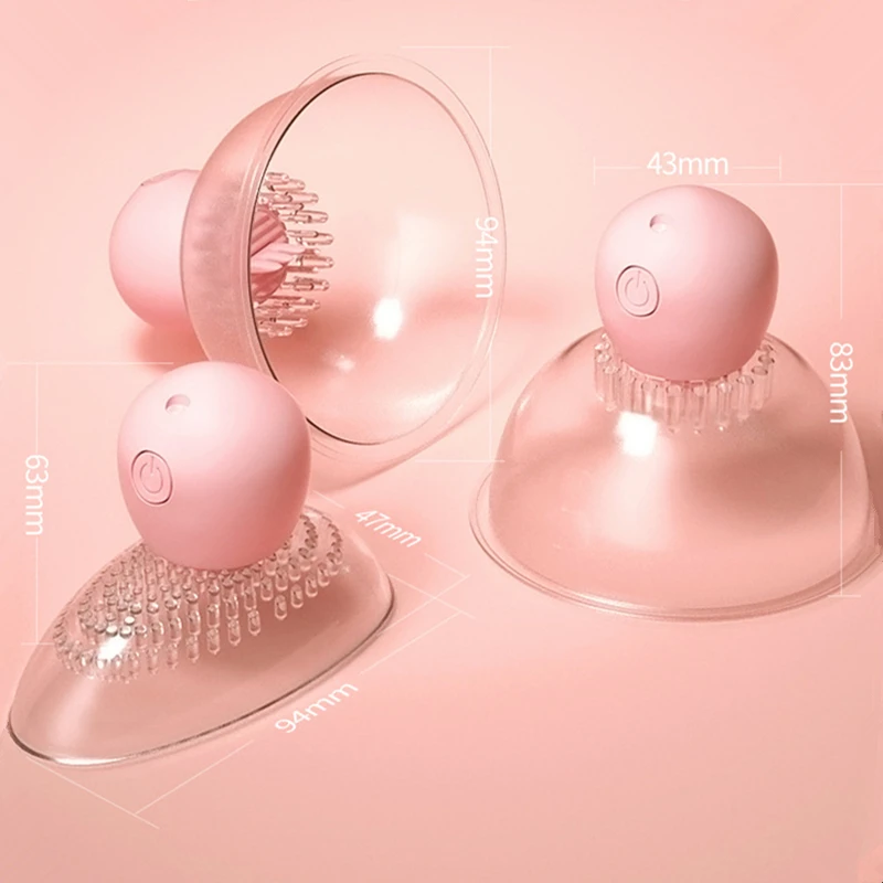 Wireless Breast​ Massager Nipple Stimulation Vacuum Sucker Pussy Clitoris Tongue Licking Masturbator Vibrator Sex Toys for Women