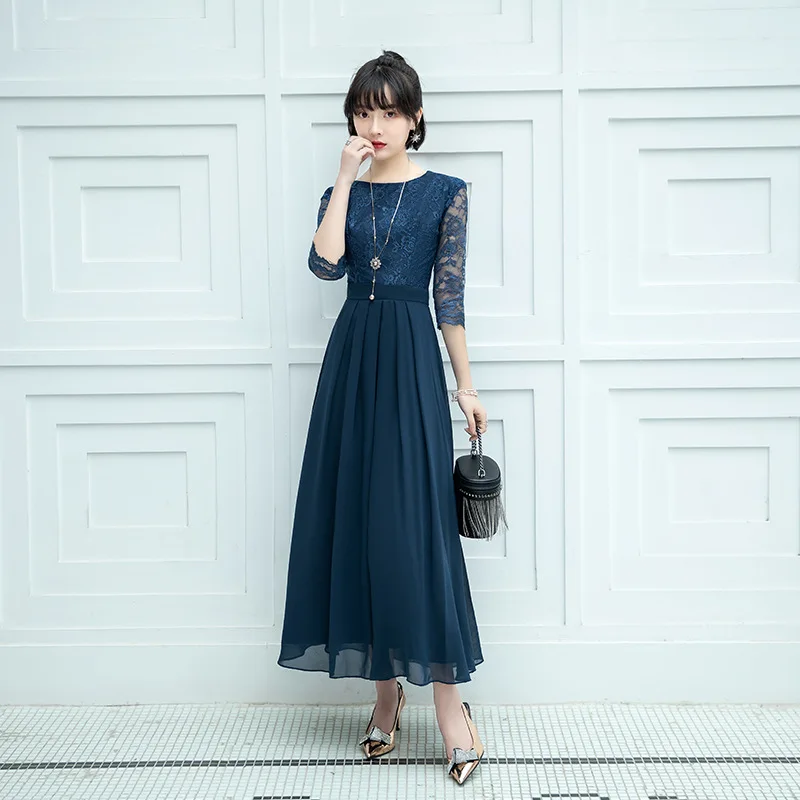 ZL22 New style banquet party temperament lady daily wear dress stile lungo