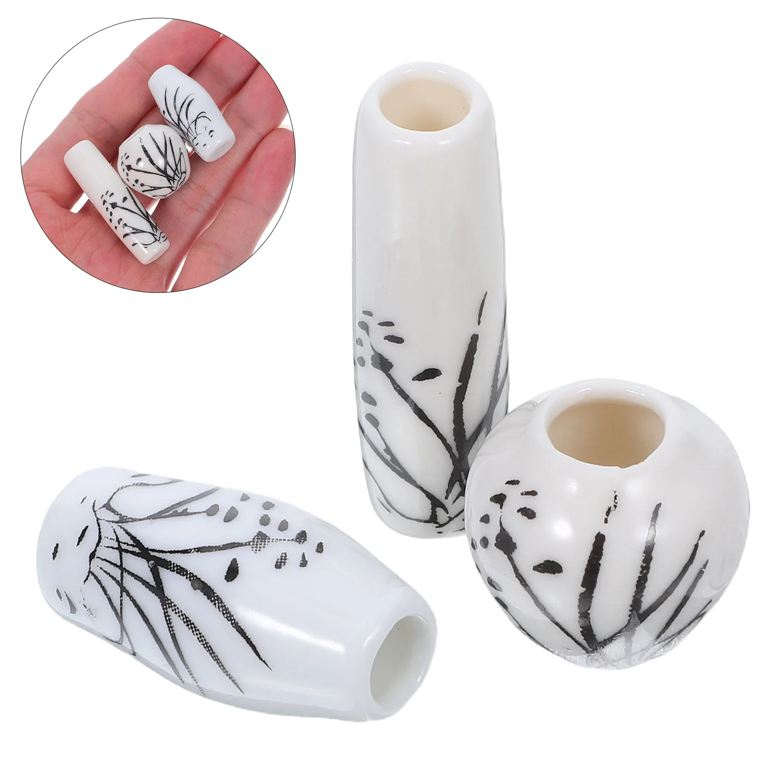 

3pcs Flower Vases Sturdy Lightweight Decorative Miniature Vase Set Chic Realistic Life Scene Ornament Gift For