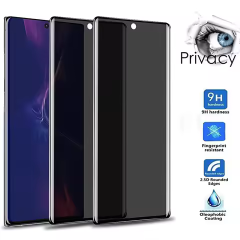 3D Curved Anti-spy Tempered Glass for Samsung Note 20 S22 S23 Ultra S9 Plus A50 A71 A52s A72 Privacy Full Screen Protector Film