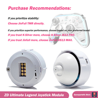ZD Ultimate Legend Game Controller Replaceable Joystick Module Removable JinFull Angle DS13 MAX TMR Joystick K-Silver JS13 PRO