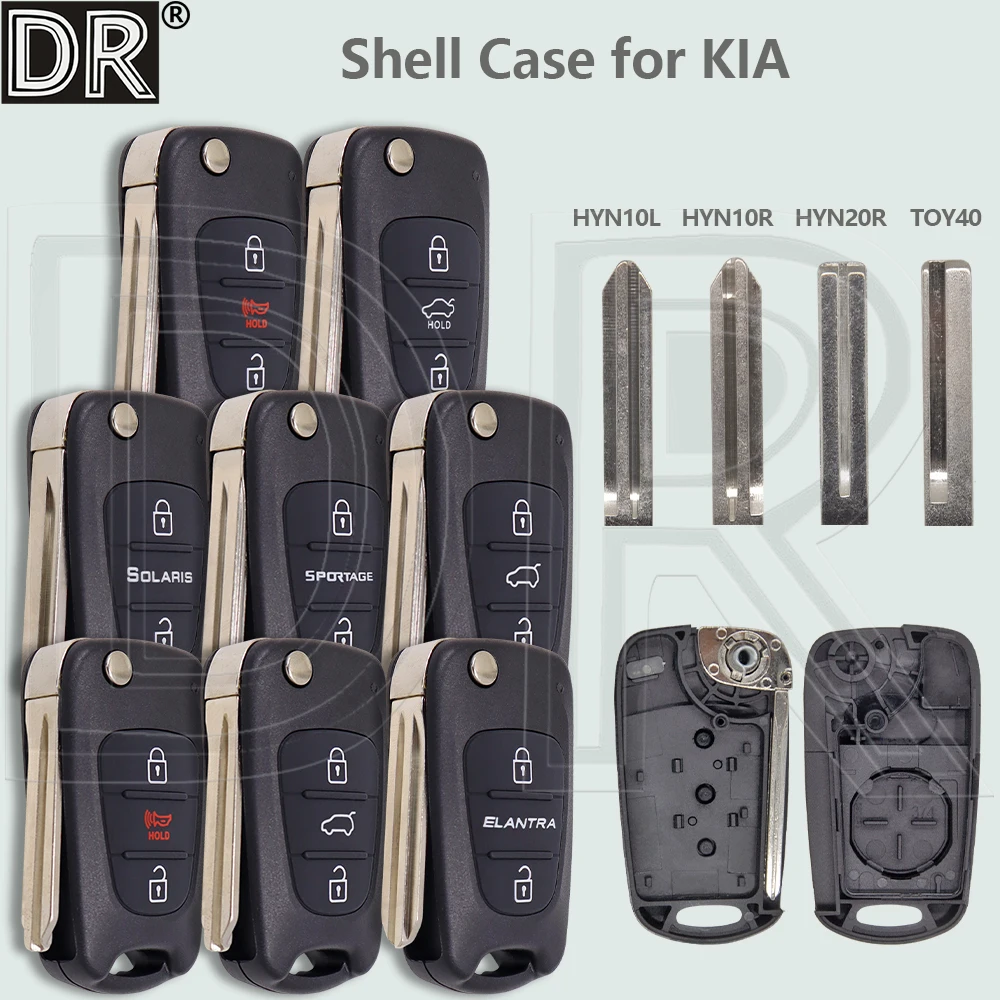 

Сменный флип-чехол для автомобильного ключа DR для Kia K2 K5 Picanto Sportage Hyundai I20 I30 Ix35 Verna Accent Solaris Elantra
