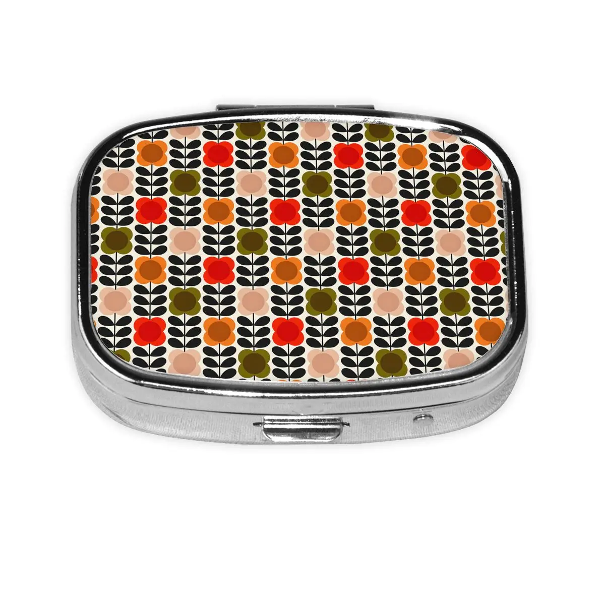 

Органайзер для таблеток Orla Kiely с цветами, современная аптечка середины века с несколькими стержнями, чехол для таблеток, разветвитель, коробка для хранения карманов, кошелек