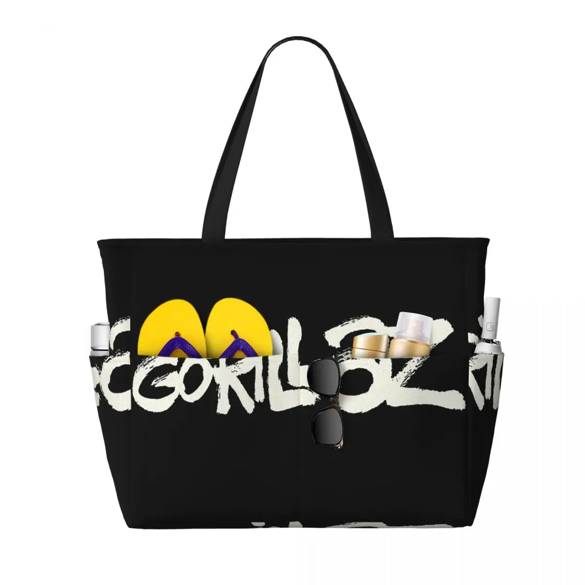 

Gorillaz Symbol Beach Tote Bag Sport Gym Yoga Duffle Large Tote Bag Women Travel Bag Fitness bag