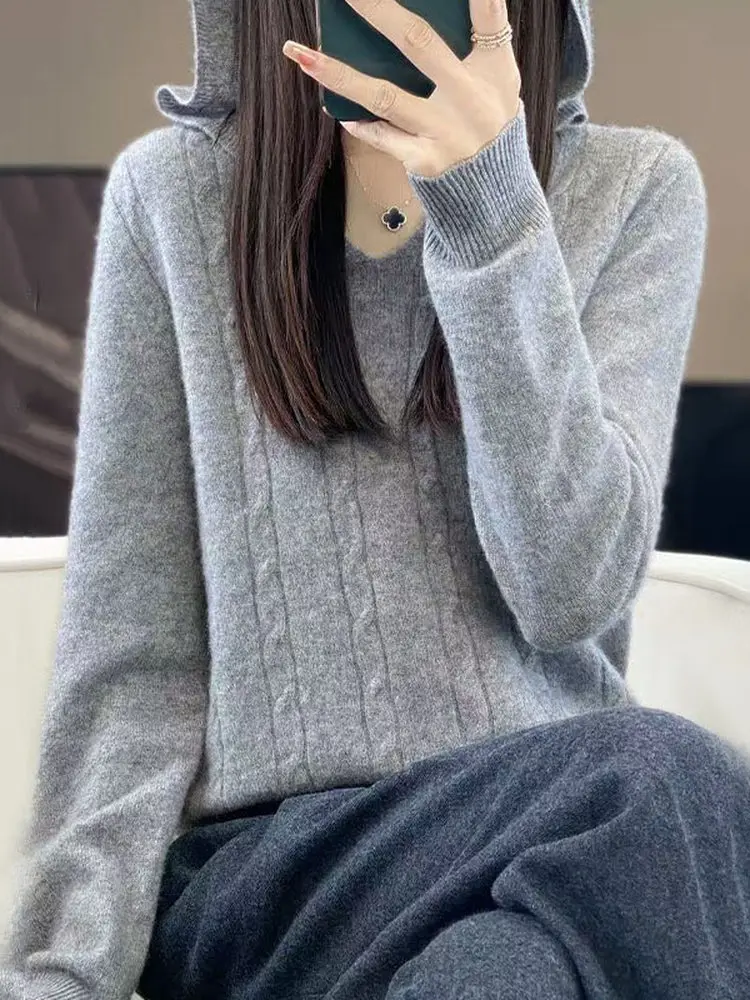 

Осенне-зимняя вязаная толстовка с длинным рукавом и V-образным вырезом, облегающая, базовый слой, женская, для повседневной носки, из мягкой ткани, для работы и отдыха