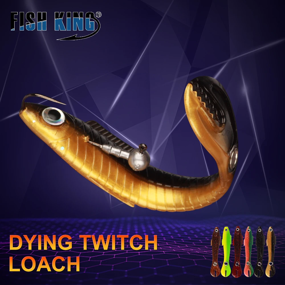 5PCS Irritable loach Twitch Soft Fishisng Lure 10cm Silicone Bait Artificial Lures Fishing Accessories