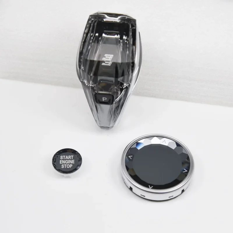 For BMW G05 G01 F10 G02 G15 G30 G20 G22 G12 G29 Car Interior Accessories Crystal 3-Piece Set Gear Shift Knob Volume Button