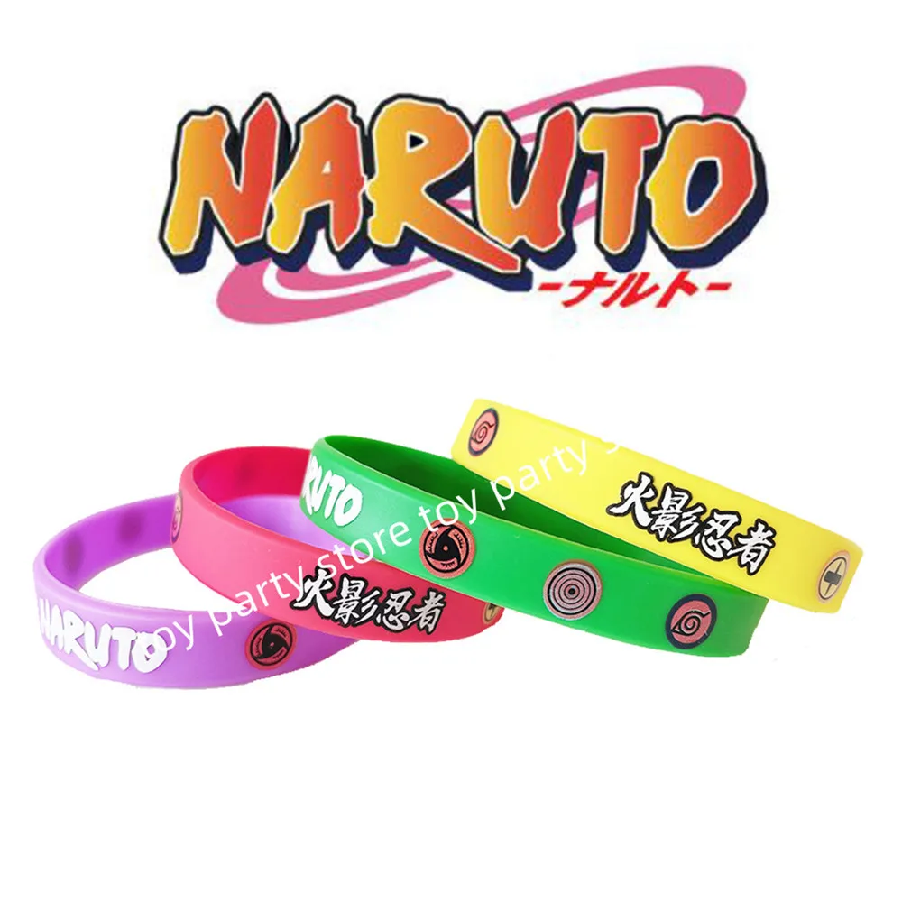 Браслет из браслет Наруто Аниме, силиконовый, для косплея, игрушки для детей, 12 шт.