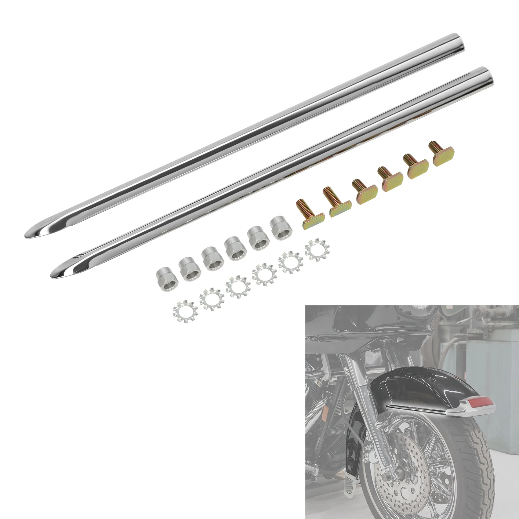 Motorcycle Front Fender Trim For Harley Heritage Softail Classic FLSTC 1986-2018 Touring Road King Electra Glide 1982-2013 2012