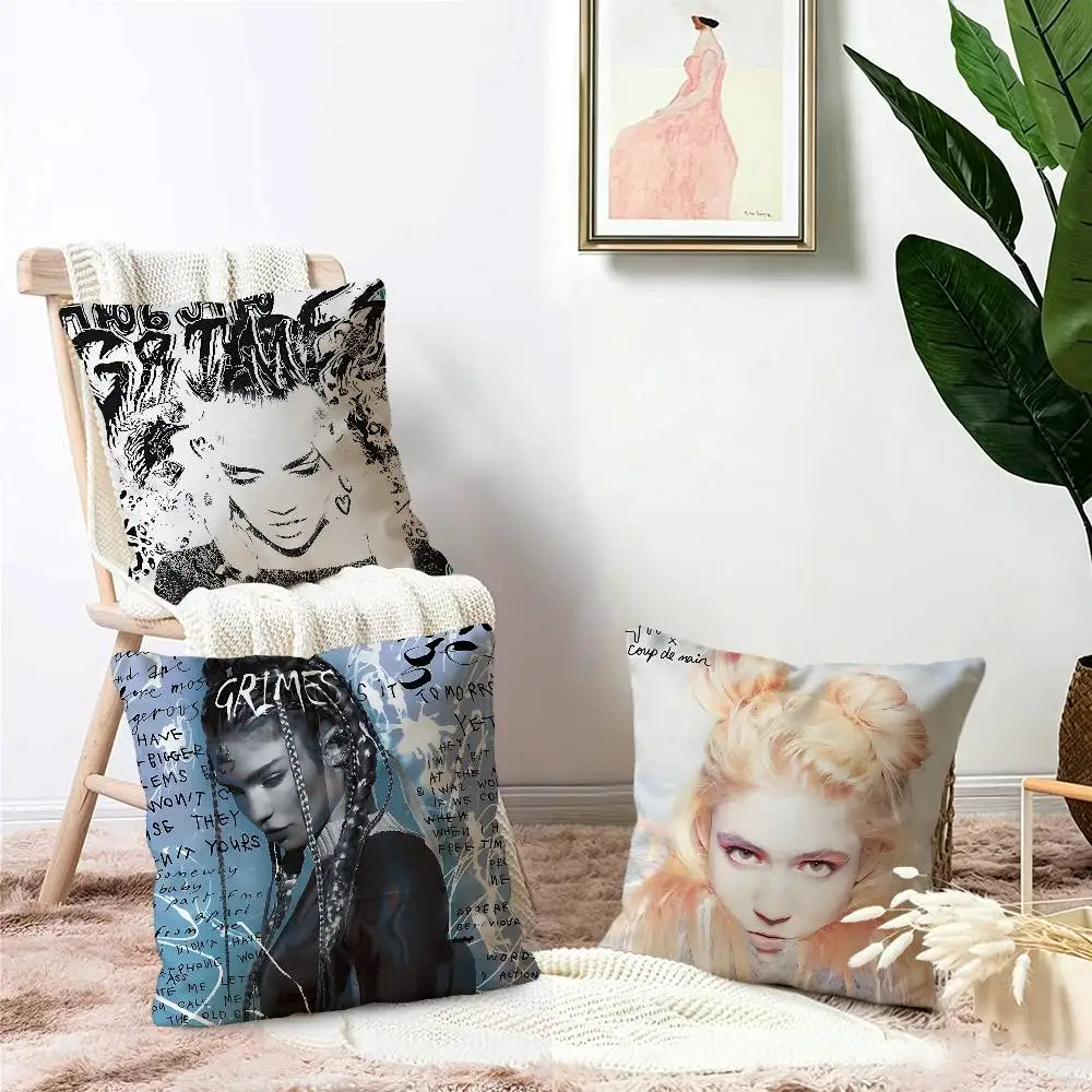 Popular Singer G-Grimes Office Cushion Pillowcase Car Cushion Cover45X45CM Lumbar Pillowcase Sofa Pillowcover