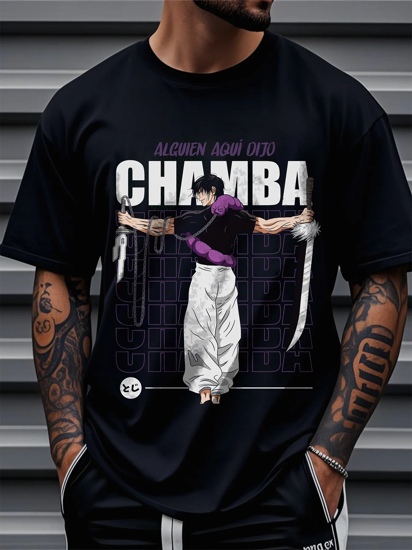 

Men'S T-Shirt Featuring Anime Designs - Japanese Animation Character Print Tee, Unisex Cosplay Outfit Suitable for Conventions