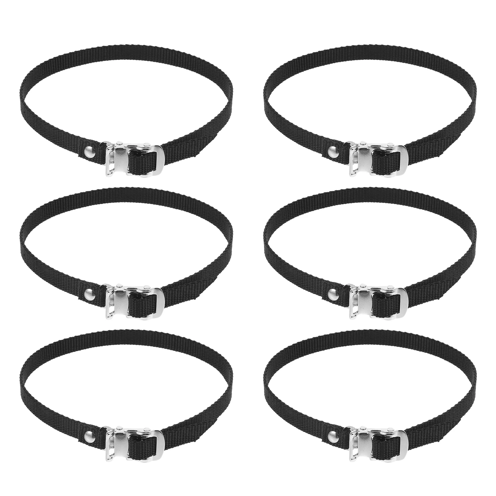 

6pcs Pedal Straps Sturdy Durable Gym Exercise Bike Toe Straps Anti Skid Clamp Fixing Clips Retro Functionality