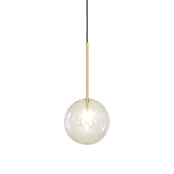 Modern Transparent Glass Lamp Shade Light Fixture Nordic Creative Simple Design Dining Room Attic Bedroom Decoration Chandelier