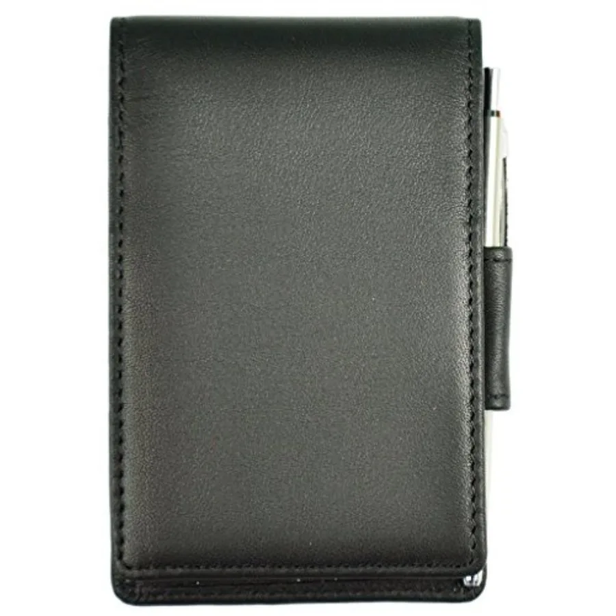 

Кожаный блокнот-ежедневник Royce в журналистском стиле, черный