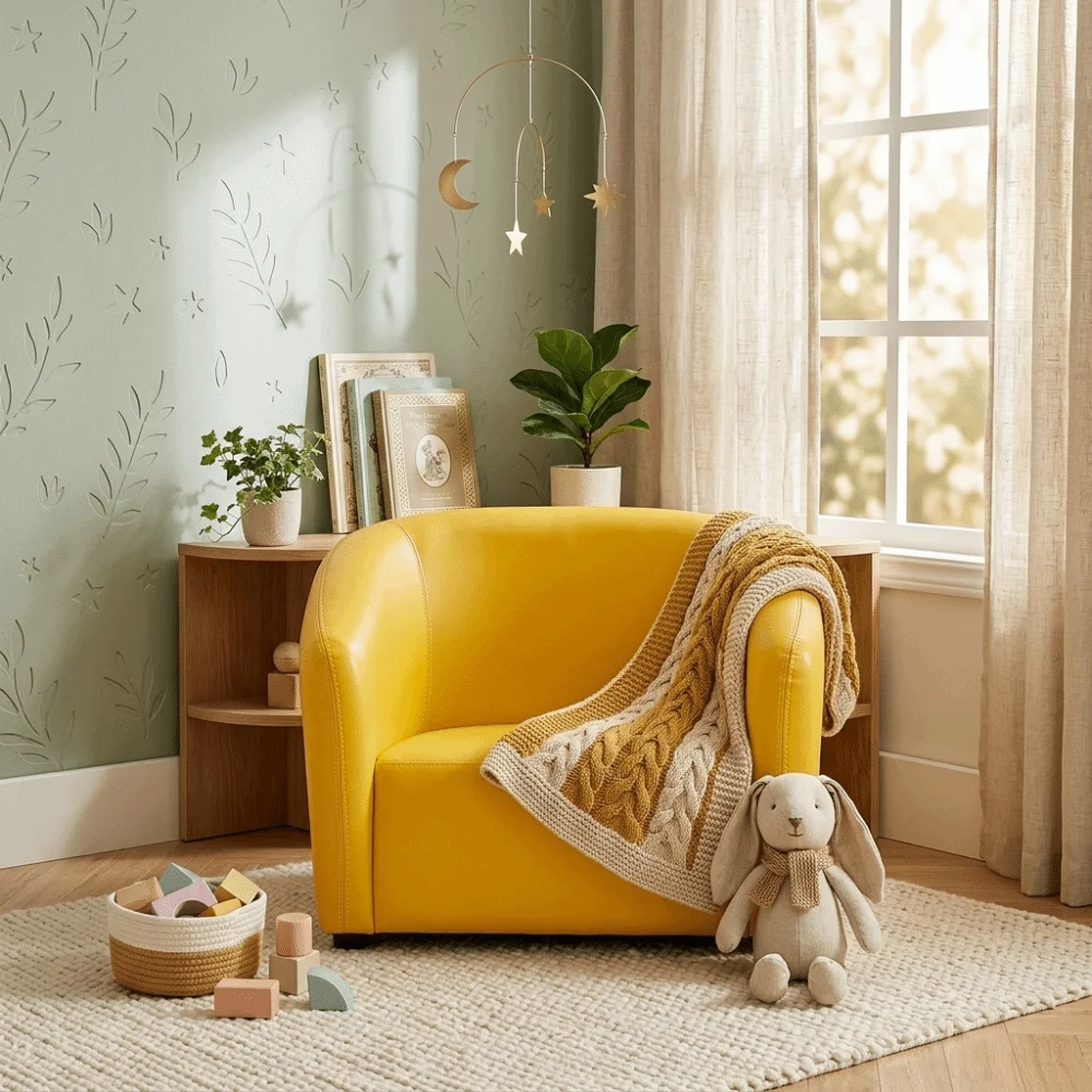 Gift Choice Comfortable Kids Single Sofa Chair Soft Small Lazy Armchair Cozy Lightweight Children Furniture Home
