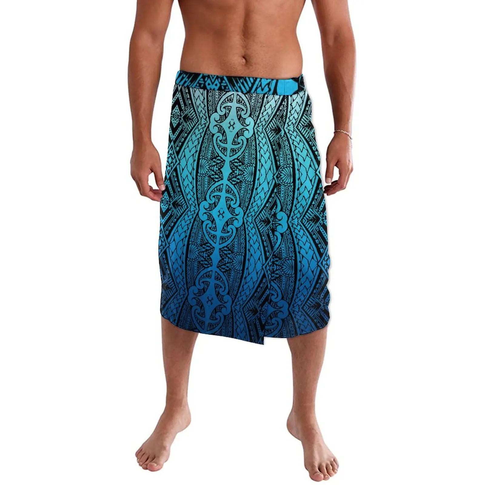 Ropa de estilo polinesiano para hombre, estampado de samoana personalizado, Lavalava, isla hawaiana, Sarong Sexy, Sulu Maduro