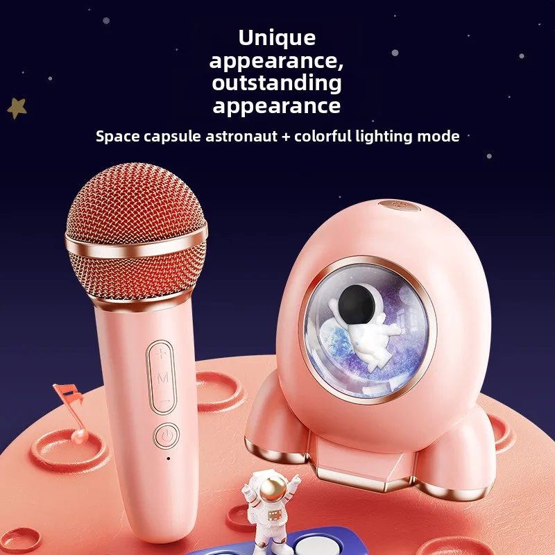 

MC009 Home Wireless Bluetooth Karaoke Speaker with Microphone Speaker Children's Karaoke Machine Card Outdoor Speaker