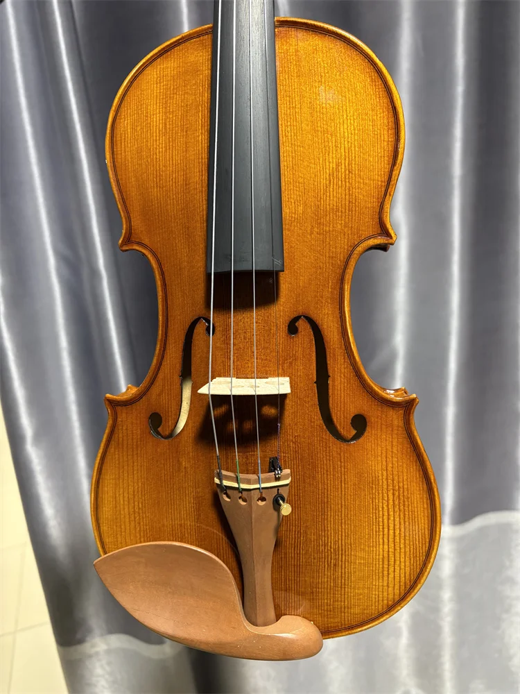 Highly Flamed Solid European Wood 4/4 Violin Cкрипка  كمان 바이올린 Hand Made Musical Instrument Keman Free violin case&Bow 010801