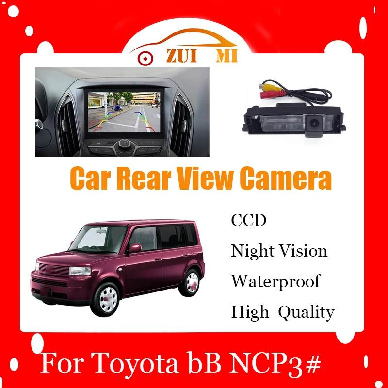 

Car Reverse Rear View Camera License Plate Light For Toyota bB NCP3# 2000~2005 Night Vision Waterproof Backup Parking Camera