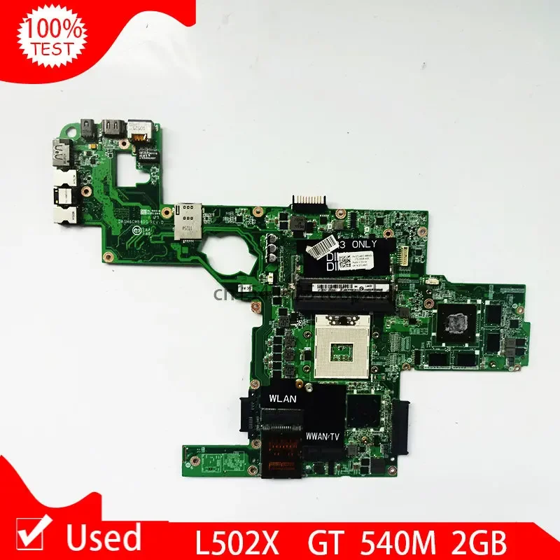 Used 714WC 0714WC CN-0714WC DAGM6CMB8D0 Laptop Motherboard S989 For DELL XPS L502X Main Board HM67 W/ GT 540M 2GB