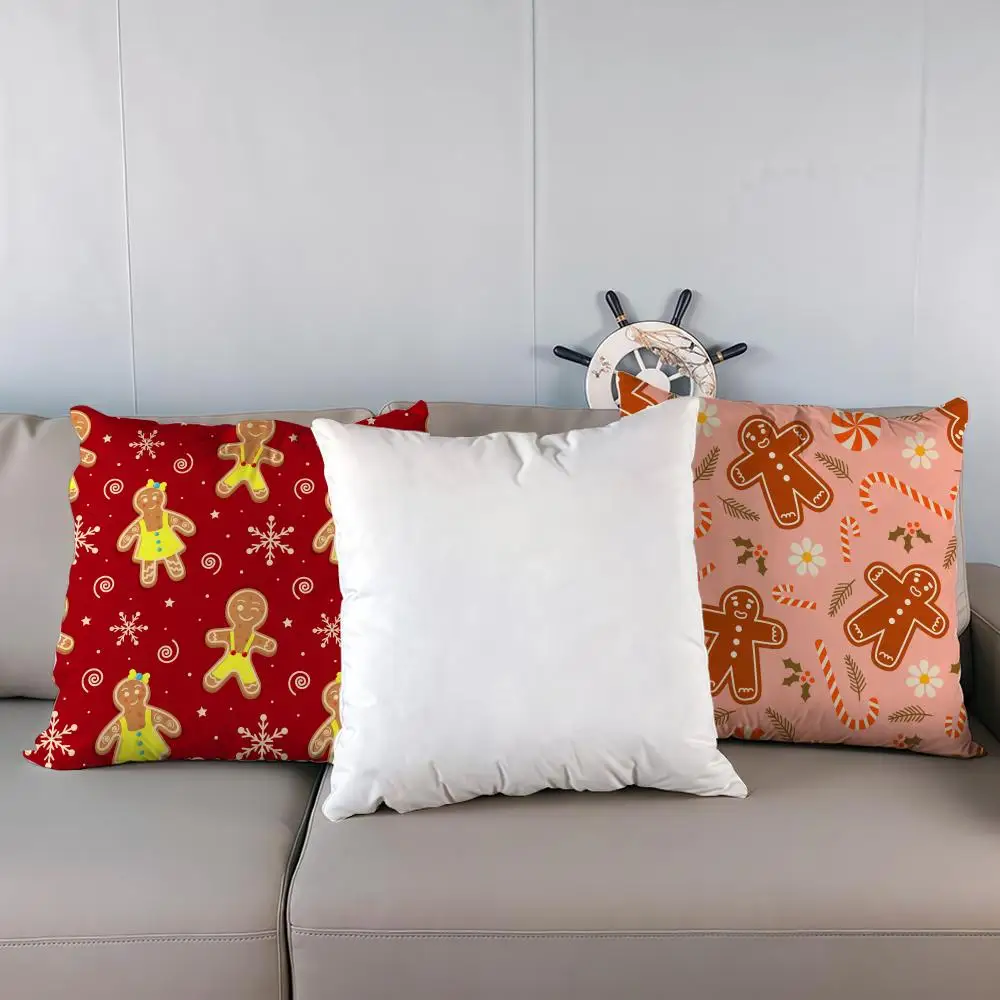 

Cute Gingerbread Man Christmas Pillow Case Multi sized car seat cushions, luxurious home office, sofa decorative pillowcases