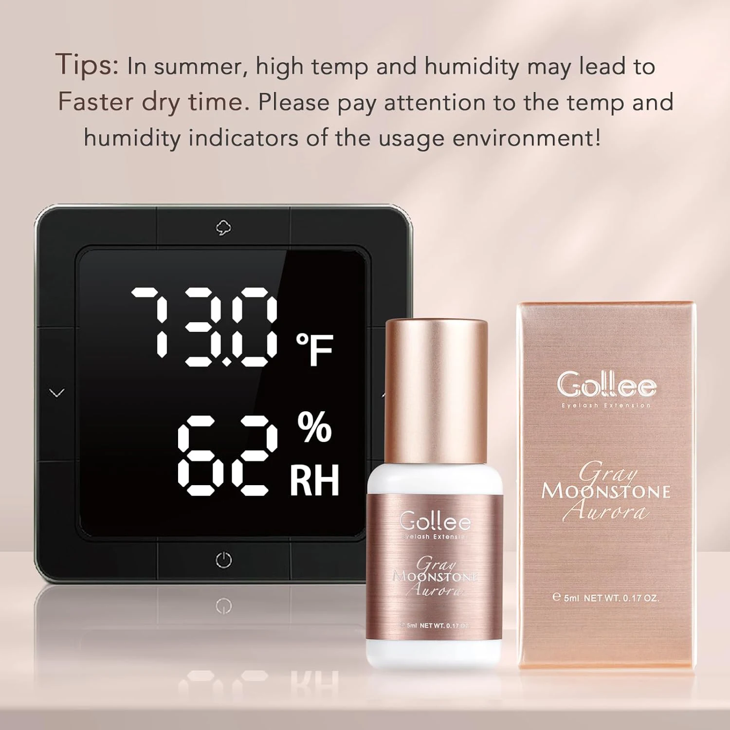 Gollee Professional Eyelash Extension Glue 10PCS 0.5s Fast Drying, Super Long Lasting Waterproof Low Irritation, All Weather Use