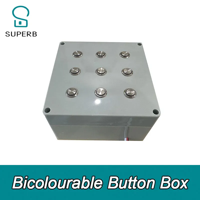 

Двухцветная коробка для кнопок для квеста, реквизит для квеста, новый реквизит, 2025, металлическая кнопка, опора для кнопок, превосходная игровая головоломка для квеста