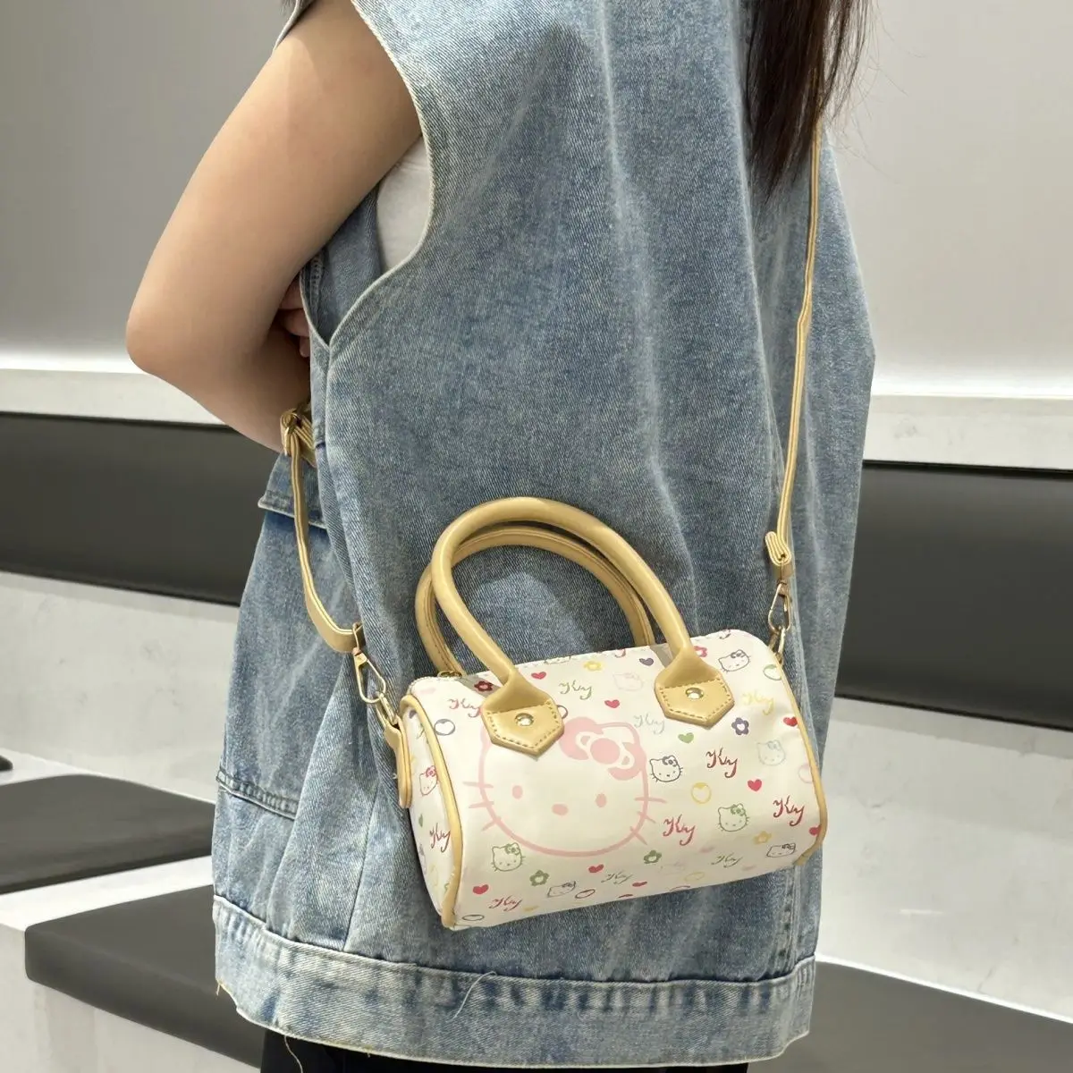 

Sanrio Pu Square Bag Shoulder Bags Messenger Tote Cute Cartoon Backpacks My melody Cinnamorol Kuromi Fashion New bag for women