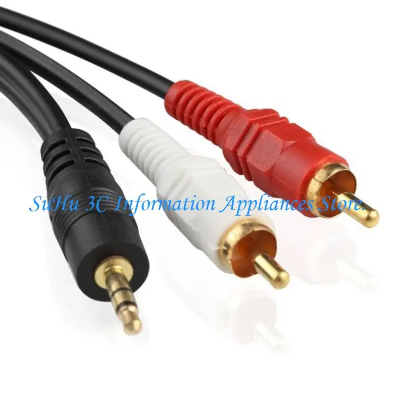 

J0MB 3.5mm Male to 2RCA Male Stereo Sound Cable Y Adapter Cable for MP3,Tablets,HiFi Stereo System, Speaker