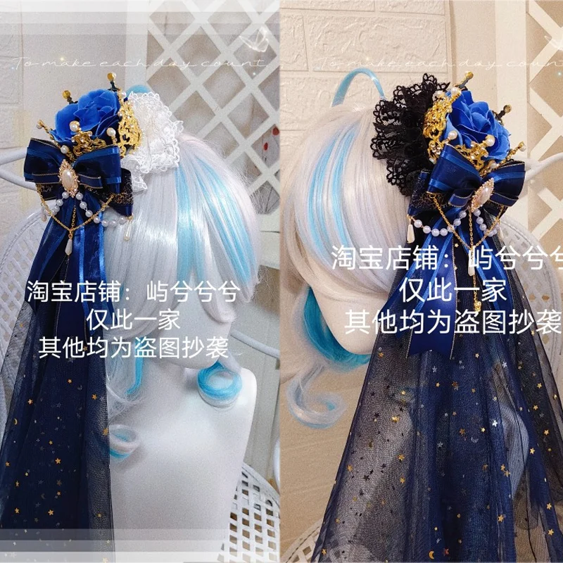 Gioco Genshin Impact Furina Cosplay copricapo corona Fan Creation Furina Lolita JK gioco di ruolo Hallowmas Carnival Cosplay Prop