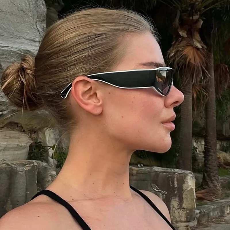 Neue Vintage Cat-Eye Sonnenbrille für Damen und Herren, Marken-Rundbrille, Ovale Sonnenbrille für Männer und Frauen – Detail 4