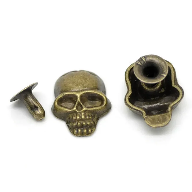 150 セットブロンズトーン合金パンクスカルハロウィンスパイク衣服リベットスタッドスポットフィットバッグ服靴部品卸売 16 ミリメートル