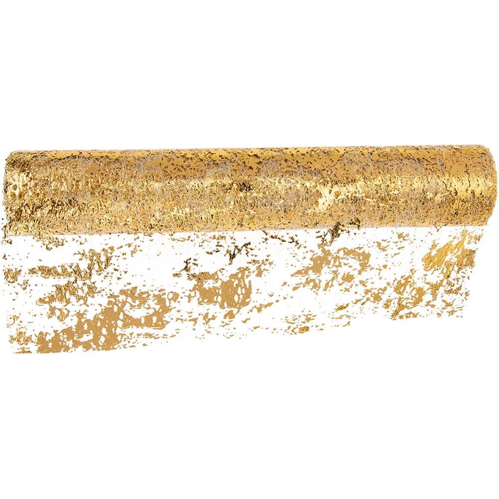 

Gold Table Runner French Style Tulle Gauze Tablecloth Holiday Party Wedding Decorations Elegant Dining Table Centerpiece Decor