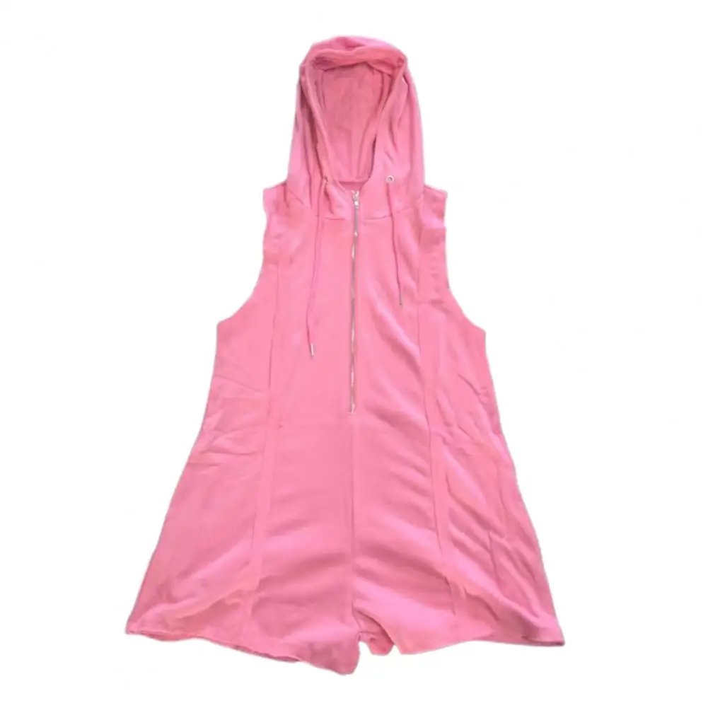 

Hooded Short Jumpsuit Hooded Jumpsuits for Women Athletic Rompers with Pockets for Outdoor Activities Running Comfortable Cotton