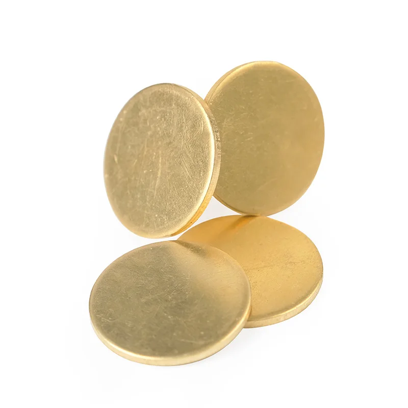 H62 Brass Circular Disc Plate 0.3-6mm Thickness Copper Foil for DIY Craft Metalworking