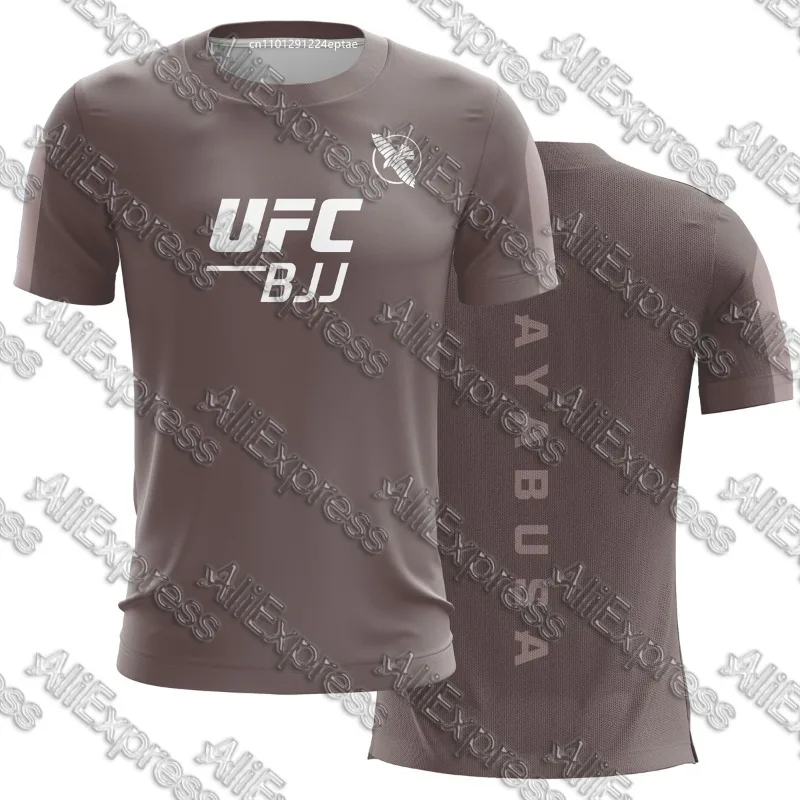 

Men's Lightweight MMA Training T-Shirt round Neck Short Sleeve UFC Gym Running Sport Top for Exercise Player Jersey