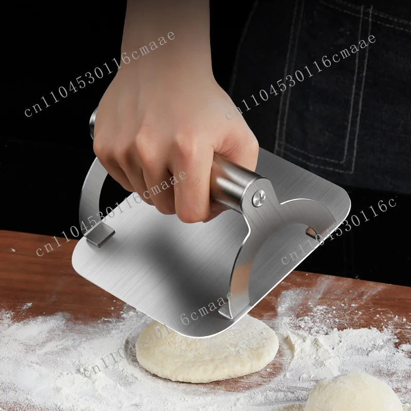 Stainless steel meat press, biscuit, sizzling squid, steak, burger, household and commercial manual cake press, meat press