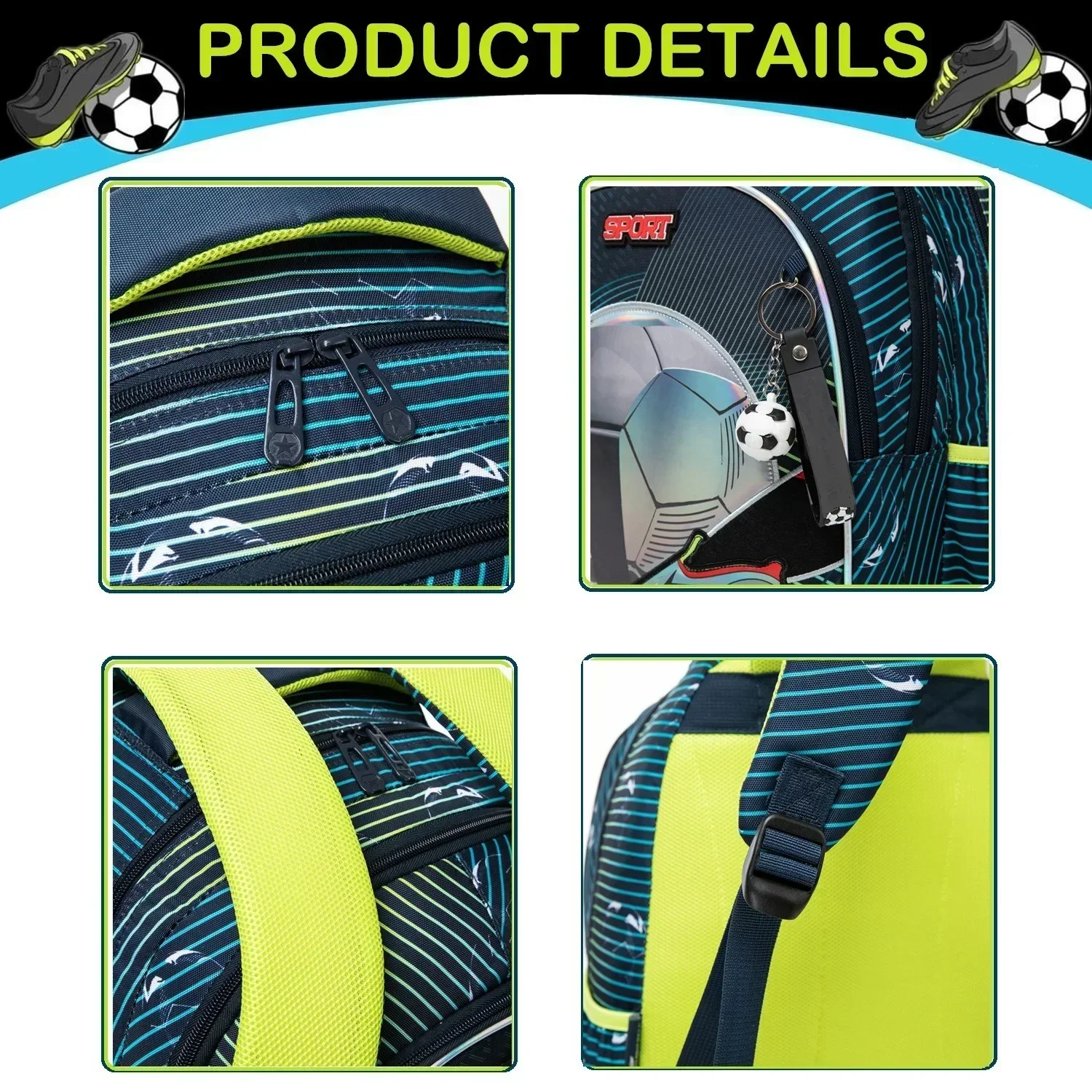 3PCS School Bags for Boys Elementary Students Backpack Set with Lunch Bag Pencil Case Kids Back To School Bookbag Mochilas